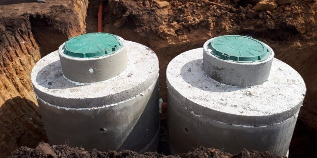 Септики из бетонных колец в Таширово